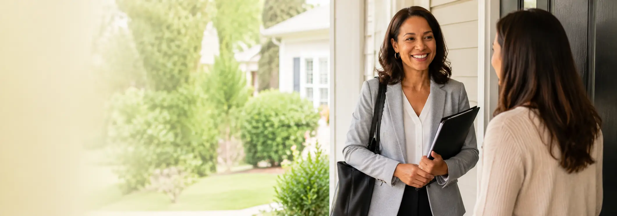 Caregiver and family connecting for compassionate in-home care support